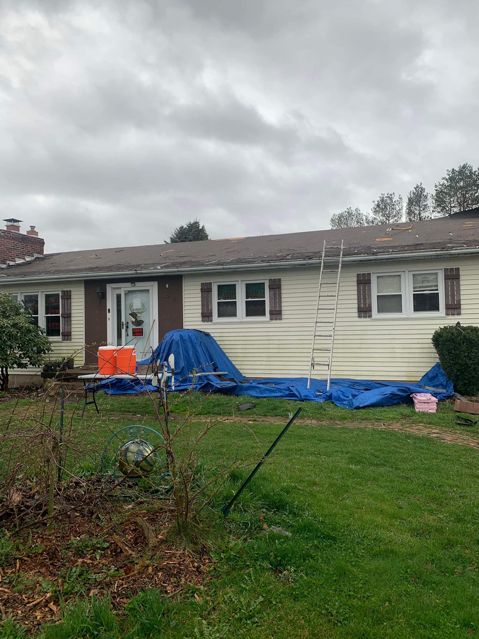 Complete residential roofing project from start to finish by Starz & Stripes showing expert installation